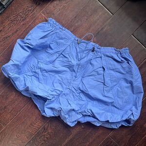 Free People Womens Periwinkle Camp Out Parachute Puffy Gorpcore Shorts L